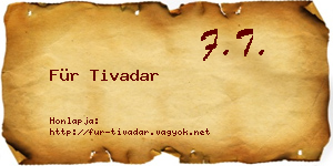 Für Tivadar névjegykártya