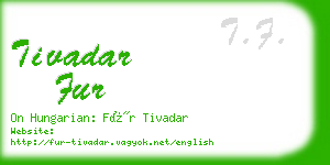 tivadar fur business card
